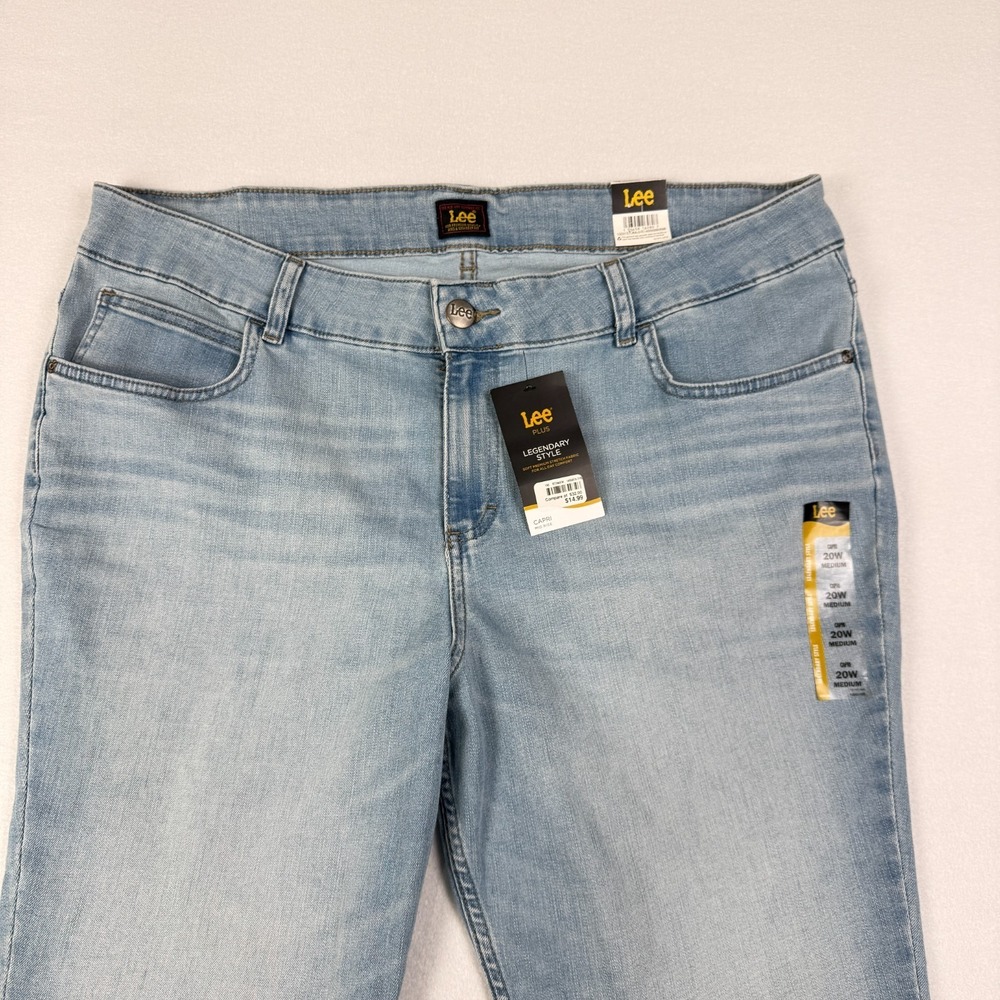 NWT Lee Womens Capri Jeans Size 20W Medium (40x22) Regular Fit Mid Rise Cropped - Picture 4 of 13